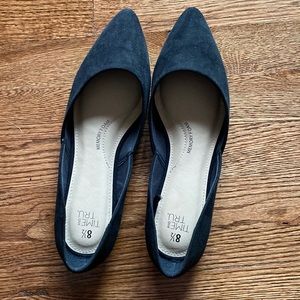 Black flats worn twice